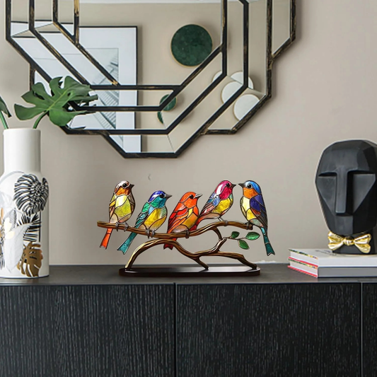 Hochwertige hangefertigte Frühlingsvögel aus Glas