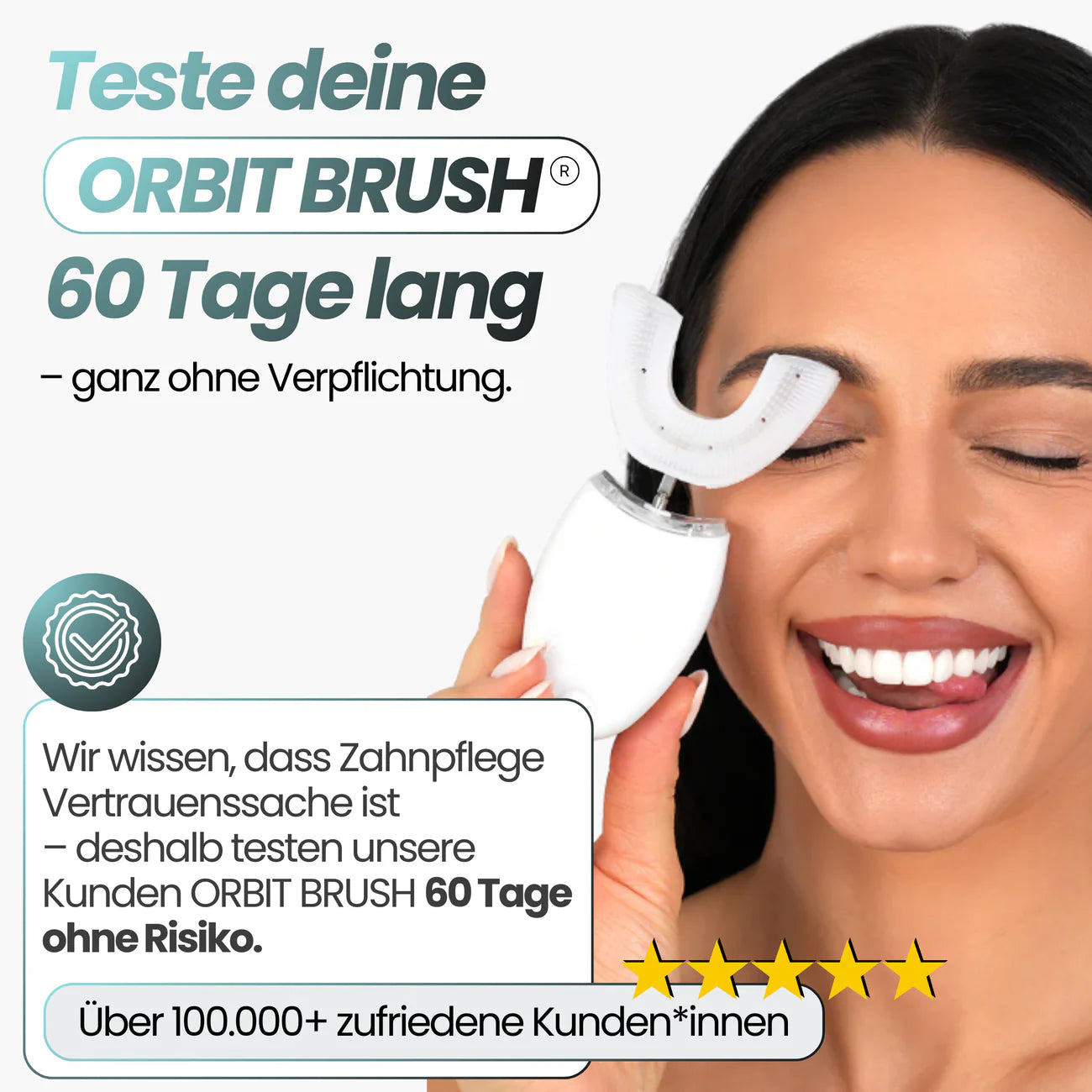 ORBIT BRUSH® - 360° Zahnbürste für saubere Zähne – auch wenn du nicht perfekt putzt.