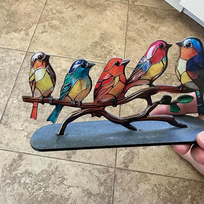 Hochwertige hangefertigte Frühlingsvögel aus Glas