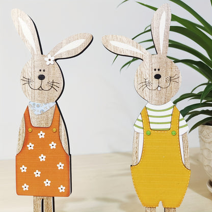 Handgefertigte Osterhasen aus Holz