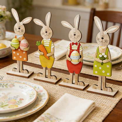 Handgefertigte Osterhasen aus Holz