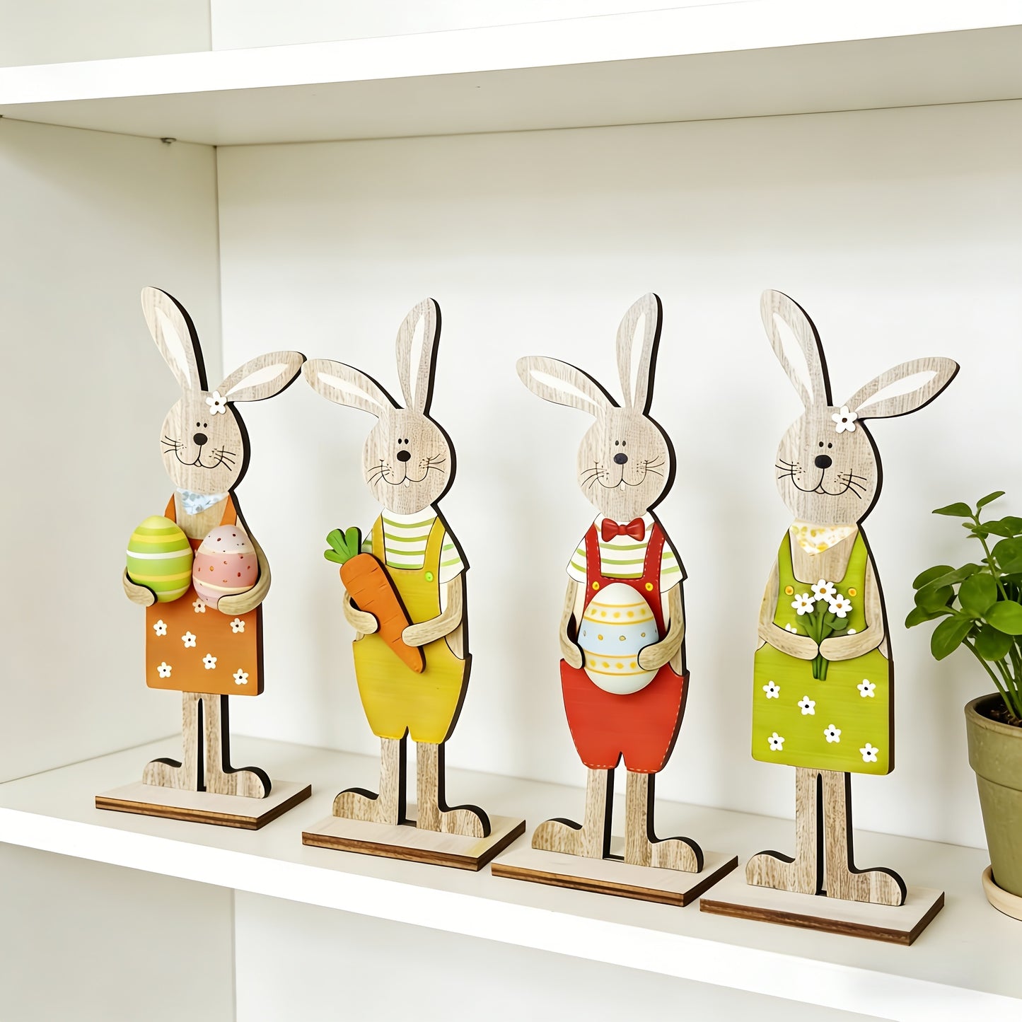 Handgefertigte Osterhasen aus Holz
