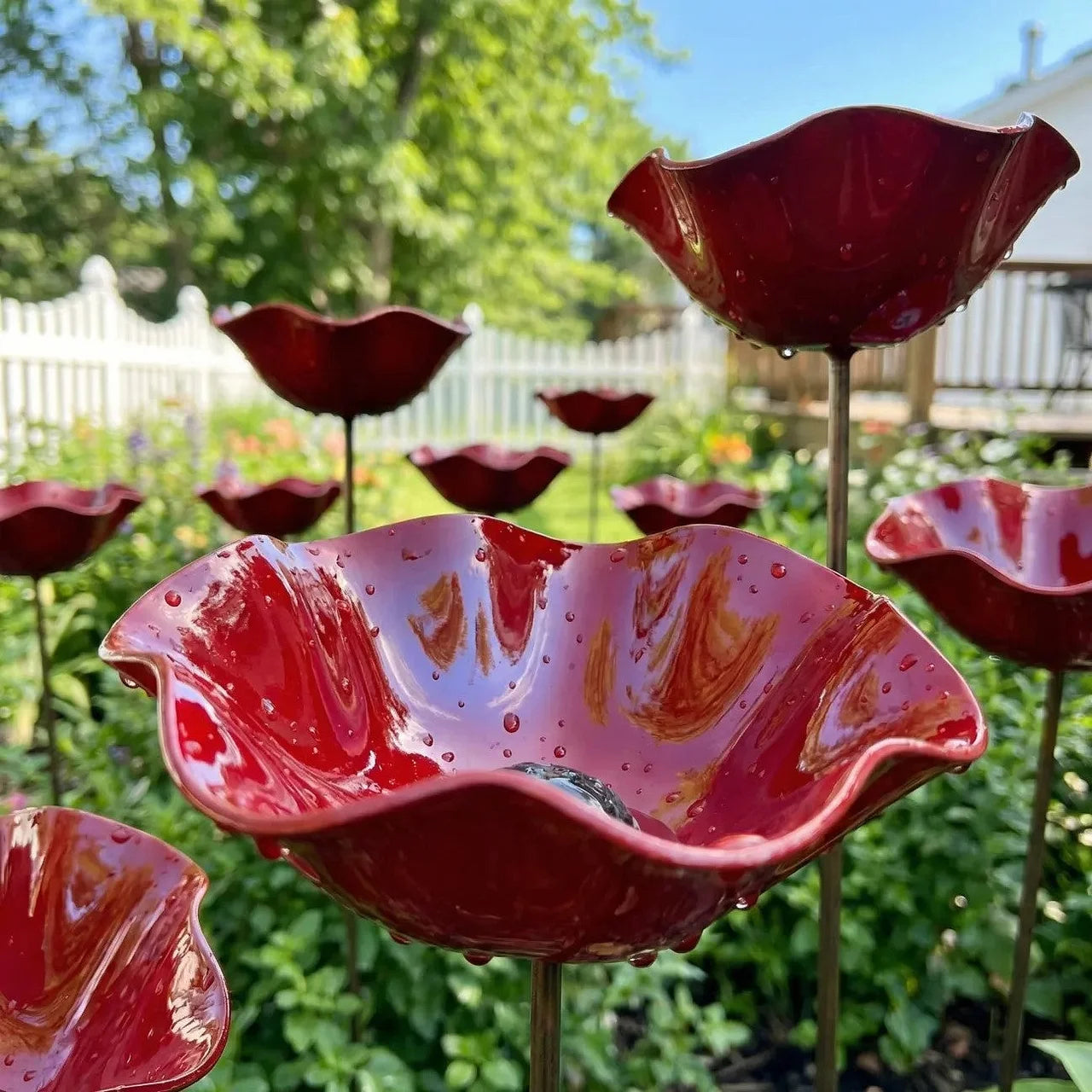 Vogelblüten - Handgefertigtes Blumen Vogelbad