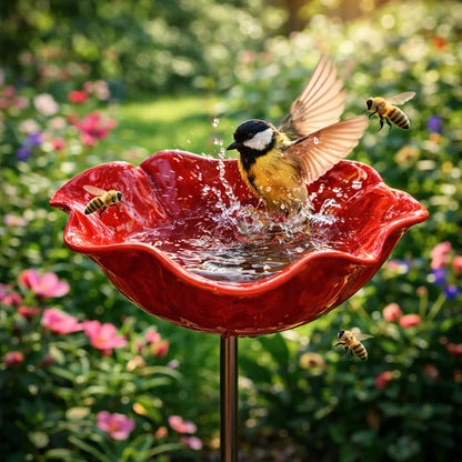 Vogelblüten - Handgefertigtes Blumen Vogelbad