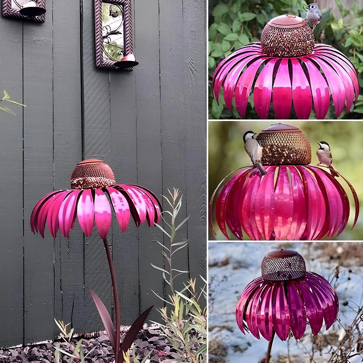 Futterblume - Vogelfutter Blume aus Metall