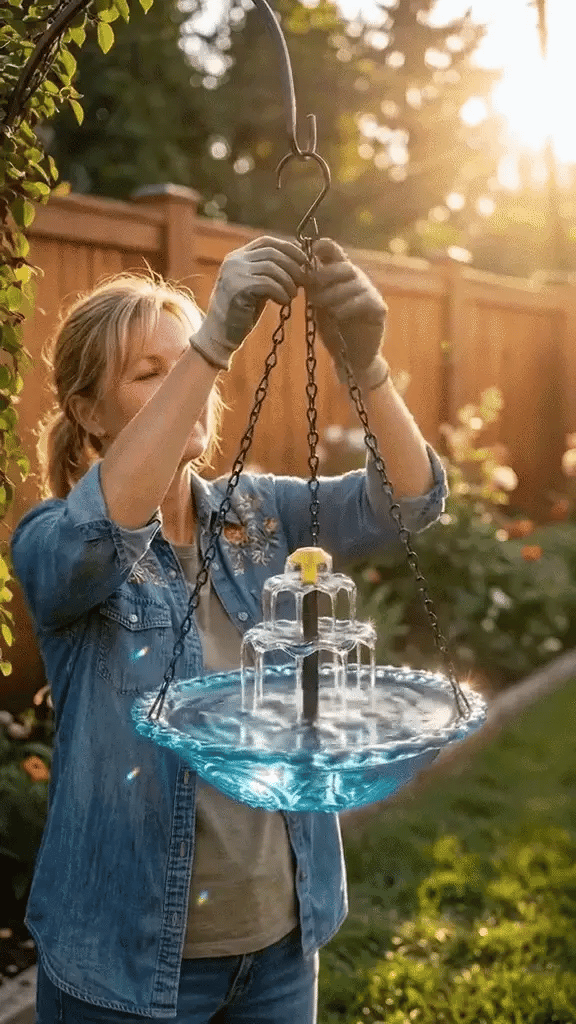 Sonnentränke - Solar-Springbrunnen Vogeltränke
