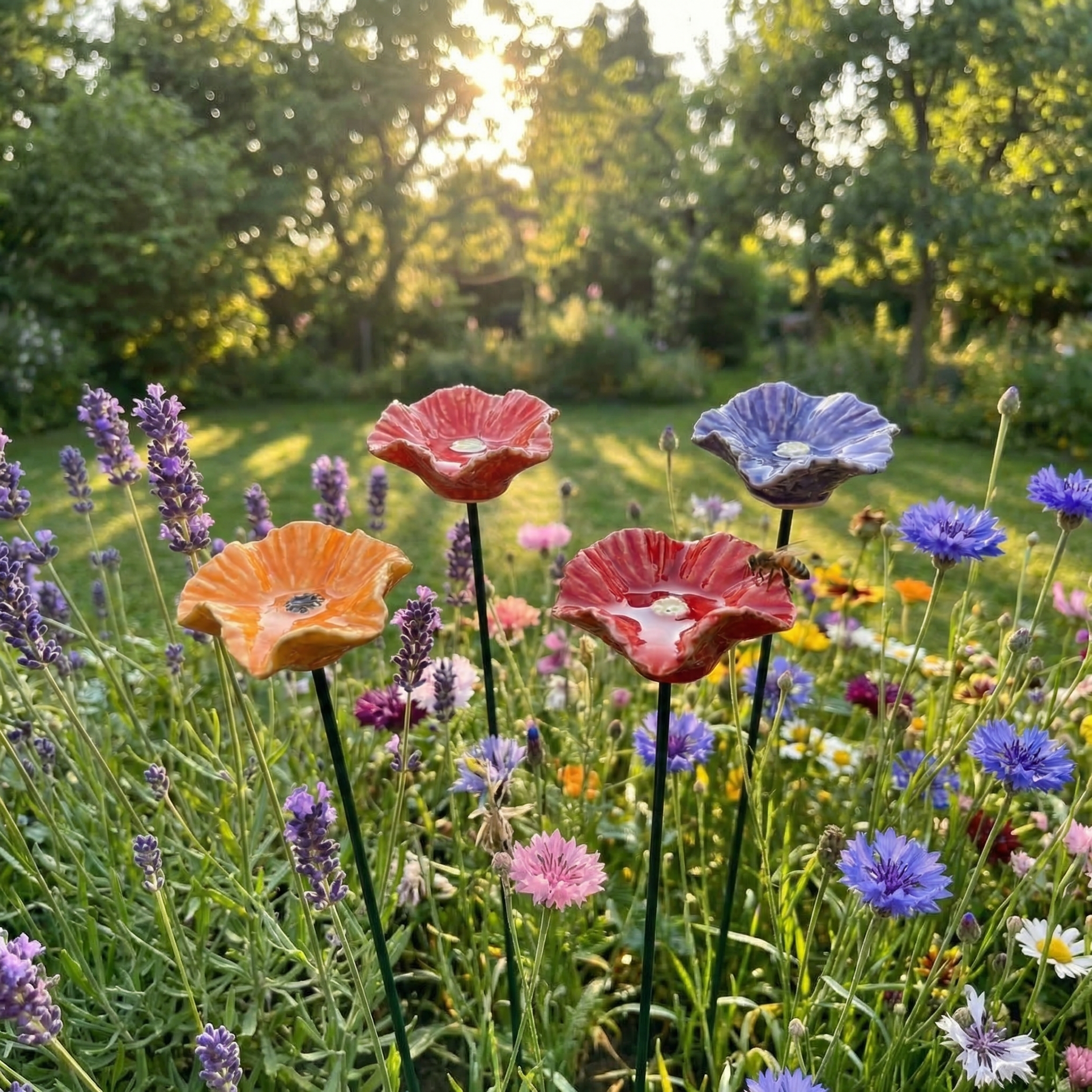 Bienen-Blüten (4er Set)