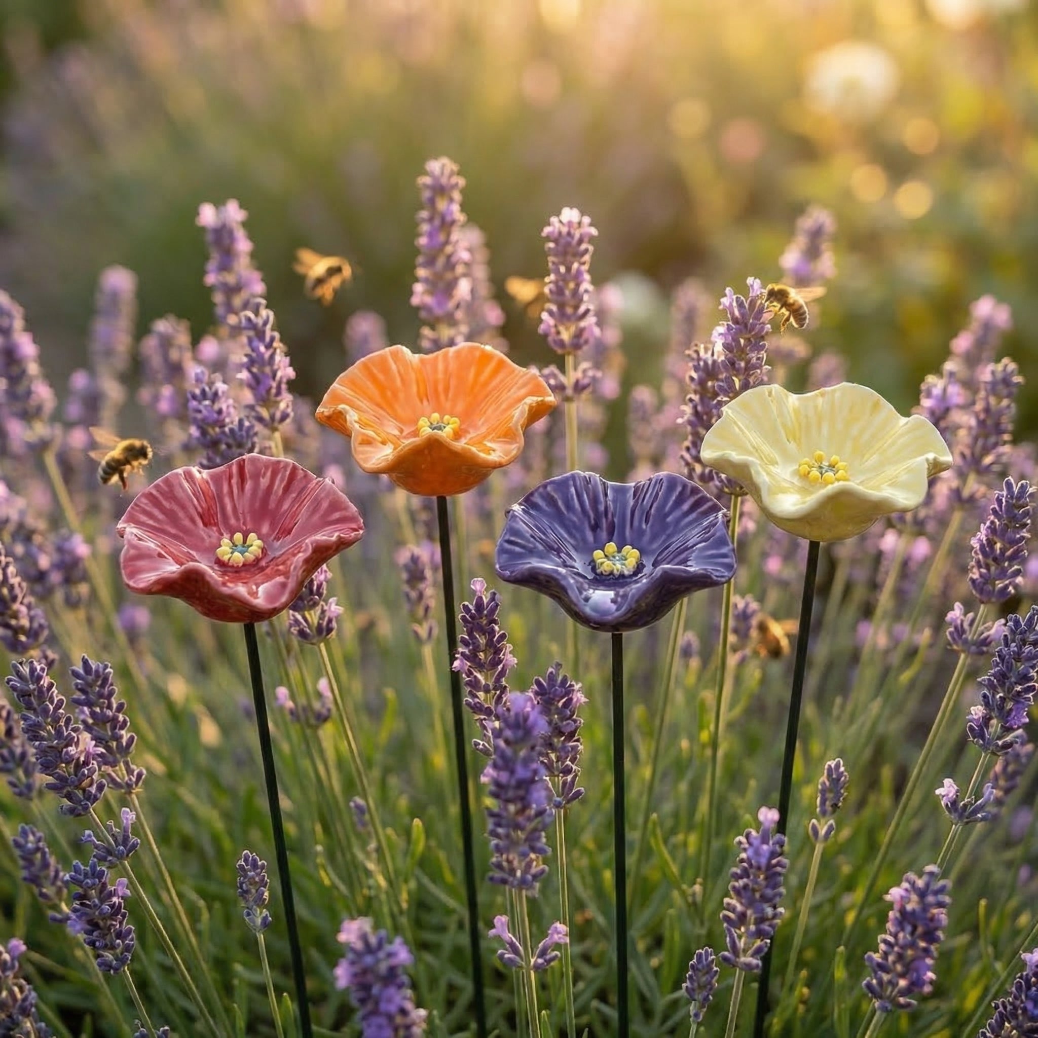 Bienen-Blüten (4er Set)