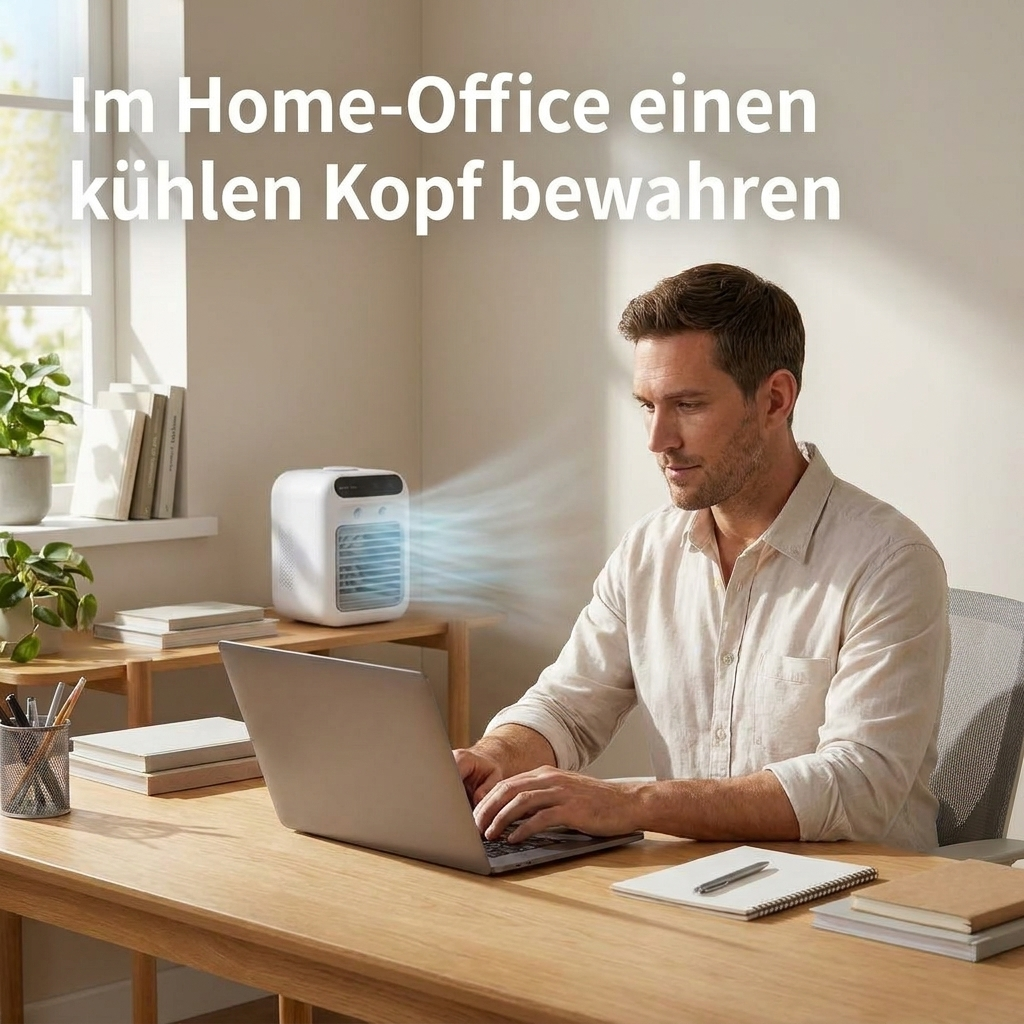 KühleBreeze - tragbare Klimaanlage mit Verdunstungs-Kühlung
