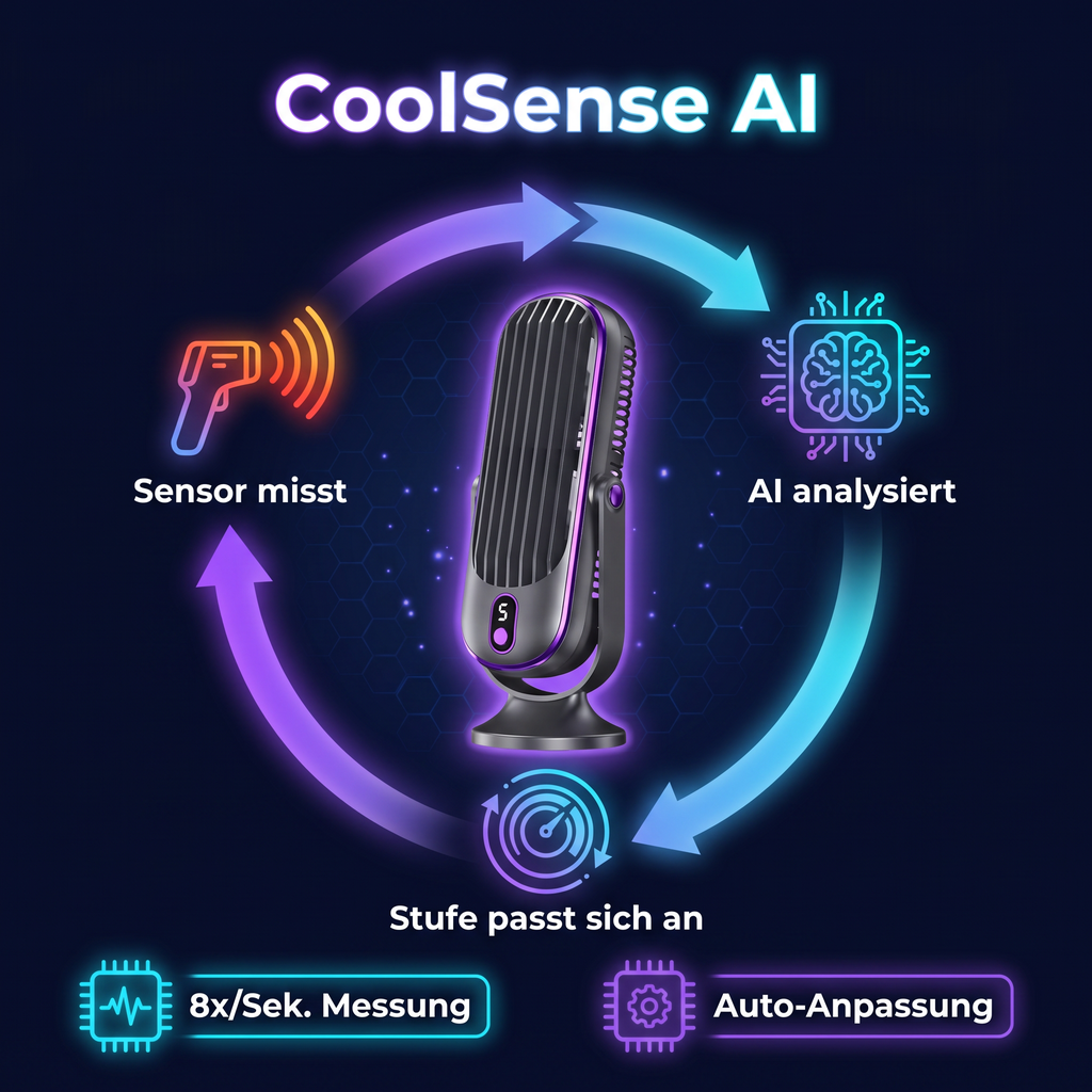 LuftKönig Mini - Mobile Klimaanlage mit CoolSense Ki